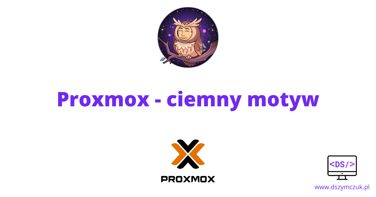 Proxmox – ciemny motyw (dark mode)